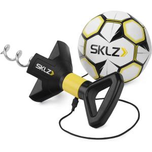 SKLZ Star-Kick Hand-Free Solo Soccer Trainer for Improved Passing with Ground Anchor – Ball Size 5,Black