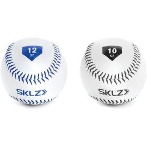 SKLZ Weighted Throwing Baseballs, 2-Pack (10 Ounce and 12 Ounce),White(2 pack)