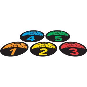 SKLZ Training Equipment Shot Spotz, Multicolor – Versatile Drills, Games, 5 Durable Numbered Discs (1-5), Enhances Spatial Awareness, Positioning, Suitable for All Basketball Courts