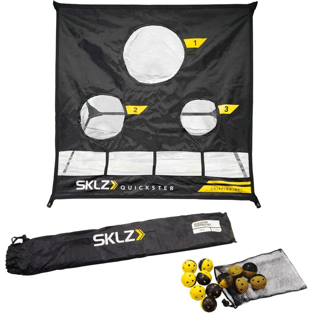 imageSKLZ Quickster Chipping Golf Net Black  Balls 12 Pack