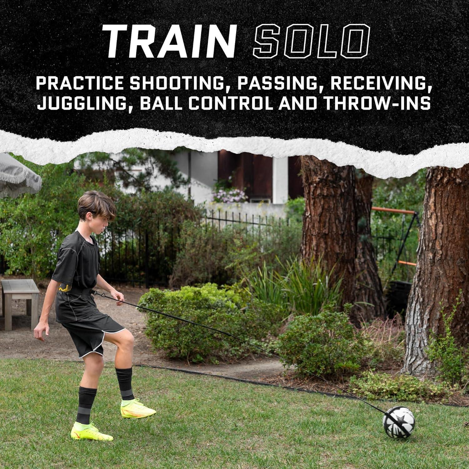 image:imageSKLZ StarKick Solo Soccer Trainer HandsFree Kicking amp Passing Adjustable Cord amp Waistband Youth Training Aid Improves Ball Control Fits Soccer Ball Sizes 35 USA