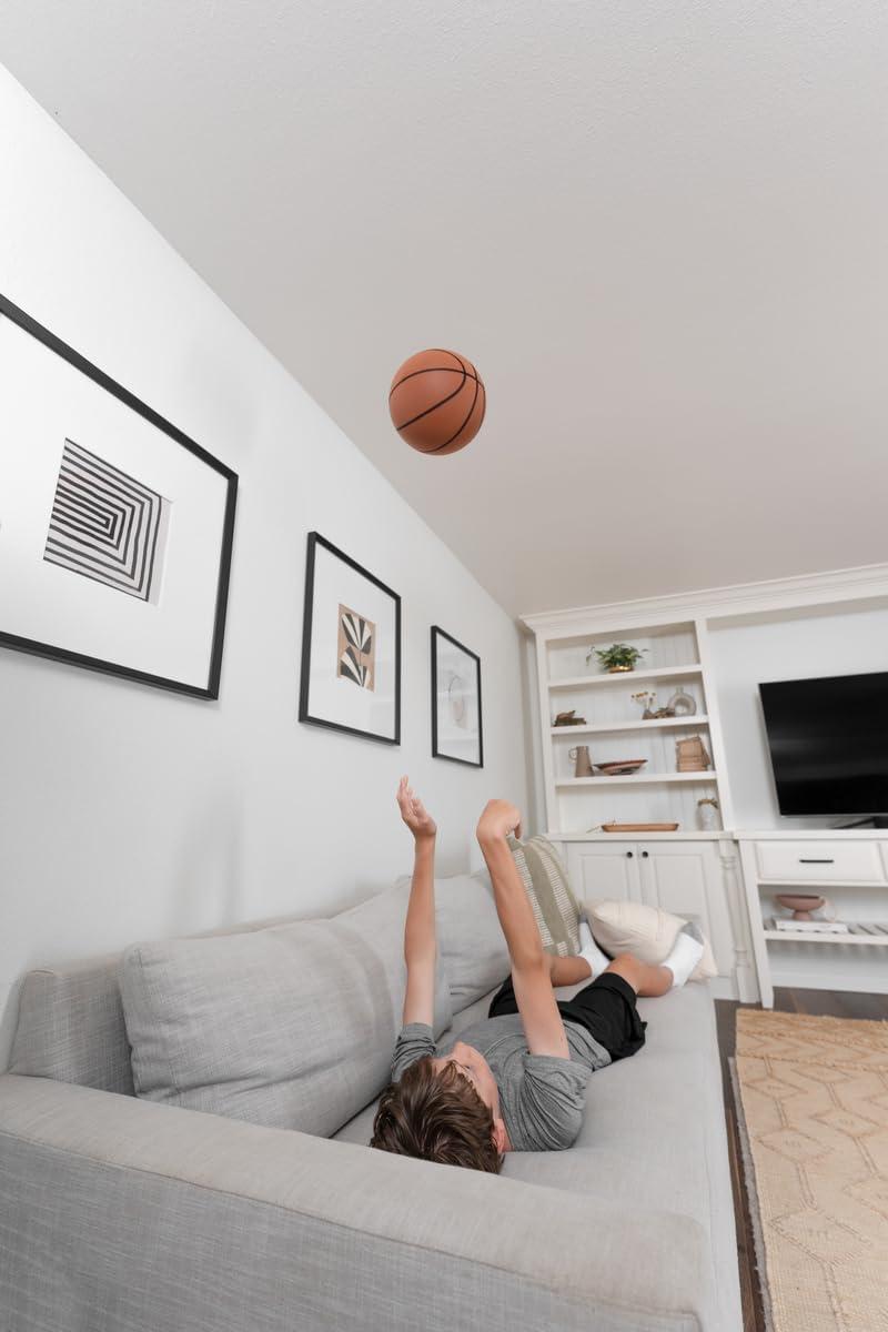 image:imageBashhhketball Silent Indoor Basketball Official Size 295 Foam Training Basketball for Home Dribbling Practice Quiet Durable Lightweight Ball with Realistic Bounce and GameLike Grip