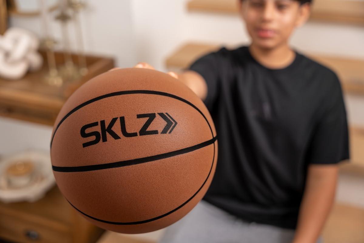 image:imageBashhhketball Silent Indoor Basketball Official Size 295 Foam Training Basketball for Home Dribbling Practice Quiet Durable Lightweight Ball with Realistic Bounce and GameLike Grip